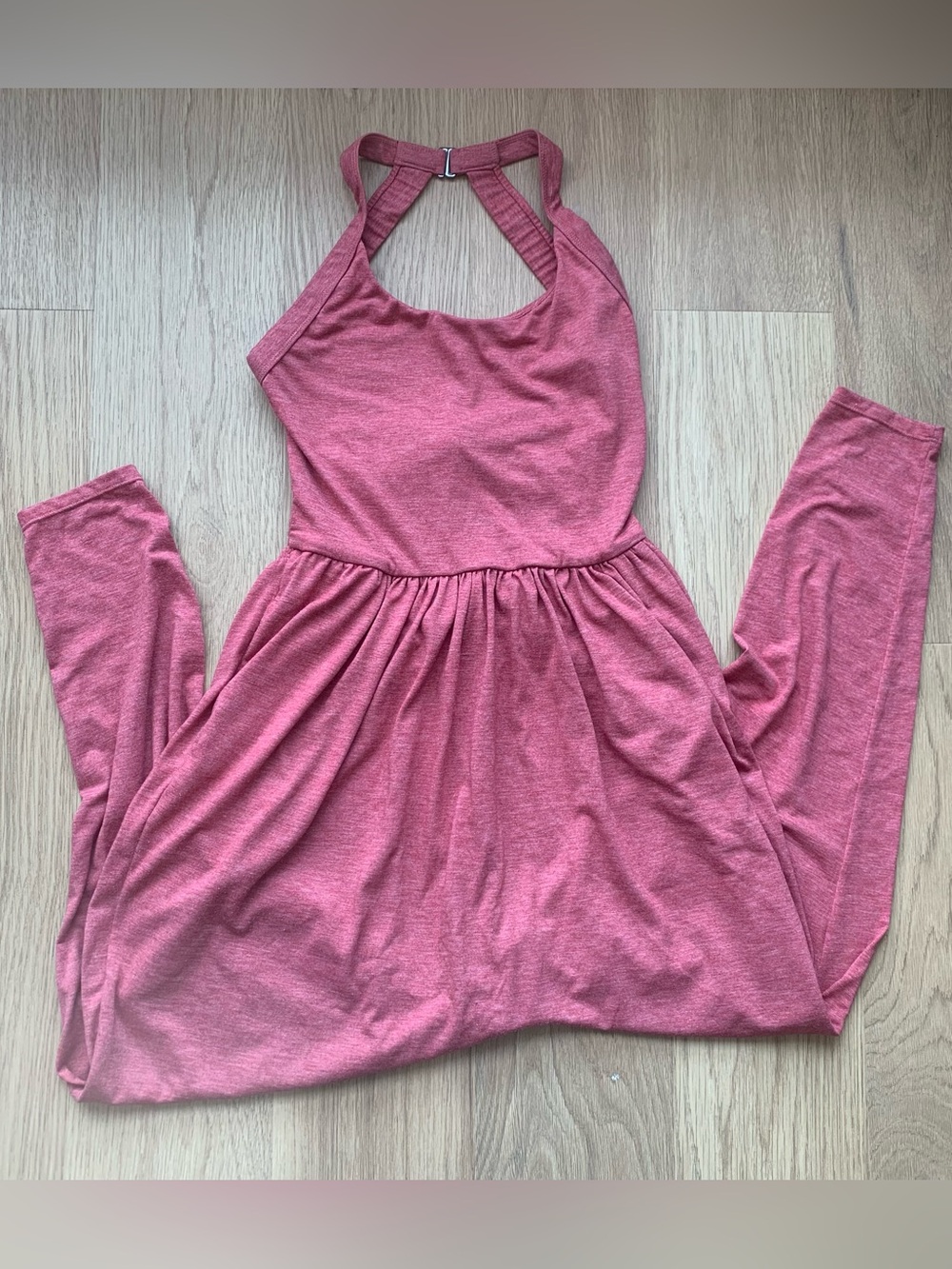 pink racerback jumpsuit
